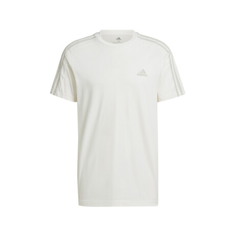 REMERA adidas ESSENTIALS 3 FRANJAS TEJIDO JERSEY White
