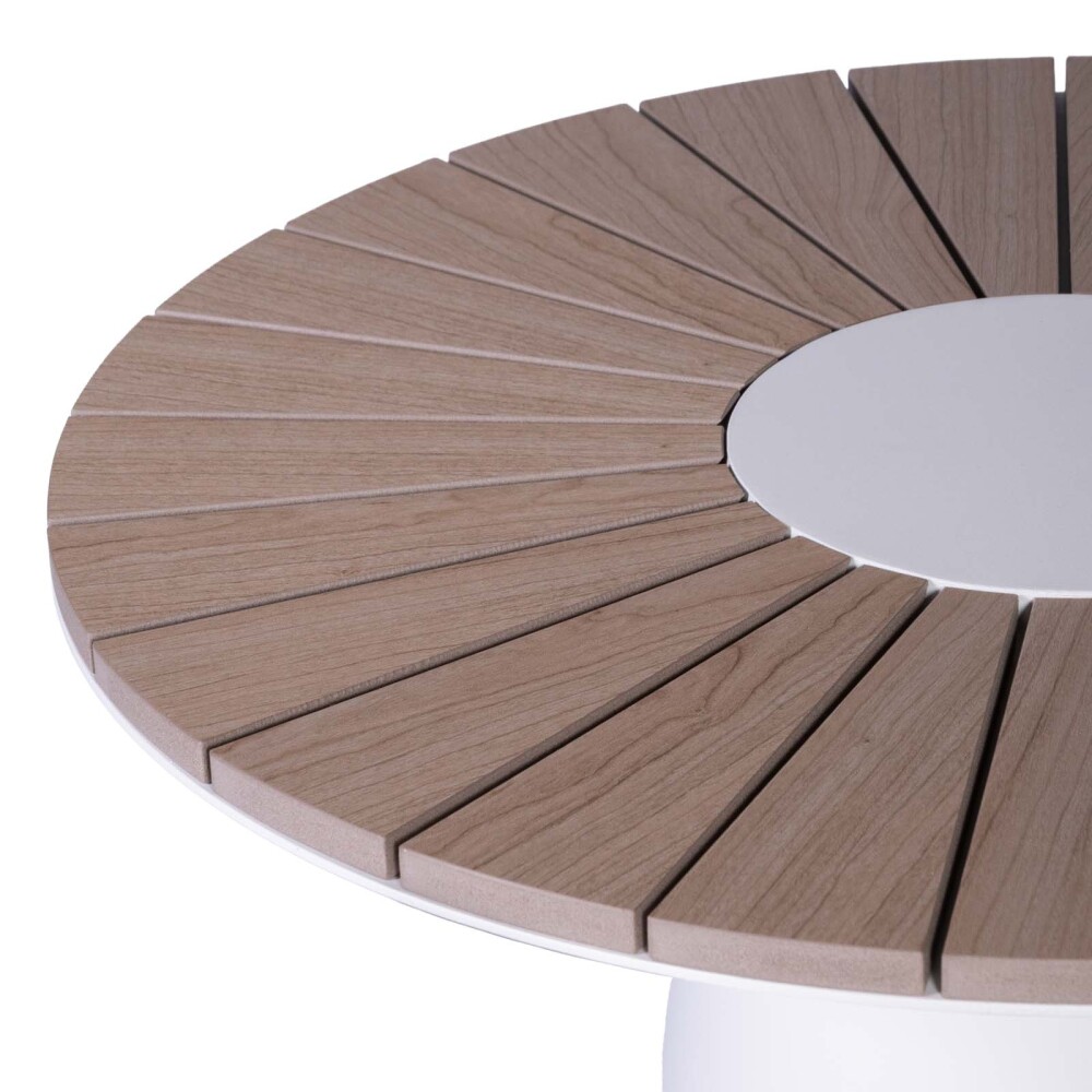 SET DE TERRAZA ALUMINIO ALUMINIO BLANCO CORAL