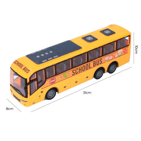Ómnibus Escolar Control Remoto Juguete C/luz Sonido Amarillo