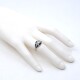 Anillo de platino brillantes, diamantes y zafiros sinteticos. Anillo de platino brillantes, diamantes y zafiros sinteticos.