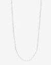 Collares Largos Color Collar Largo Beads Facetados - Blanco Crema