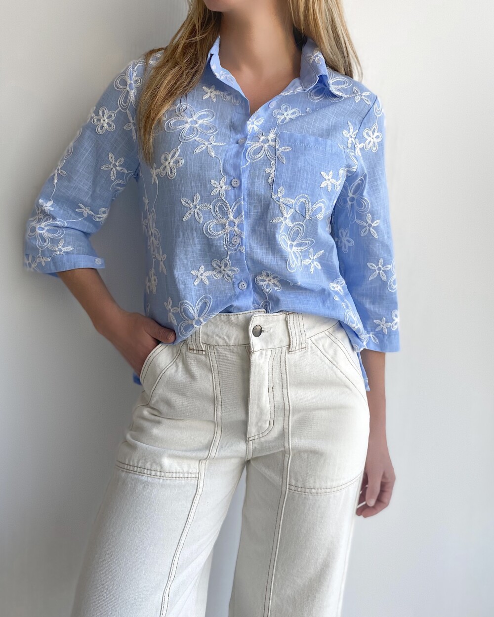 Camisa Lobelia Celeste