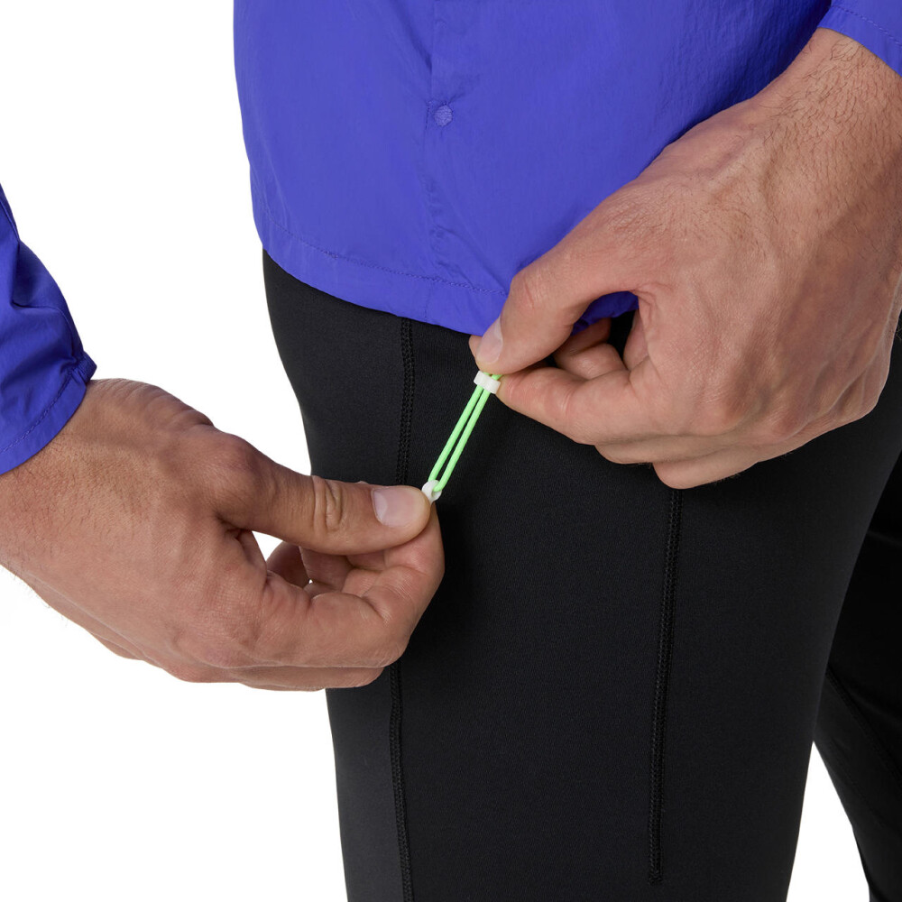 Casaca Running Road Packable Jacket Hombre Cobalt Burst/illuminate Green