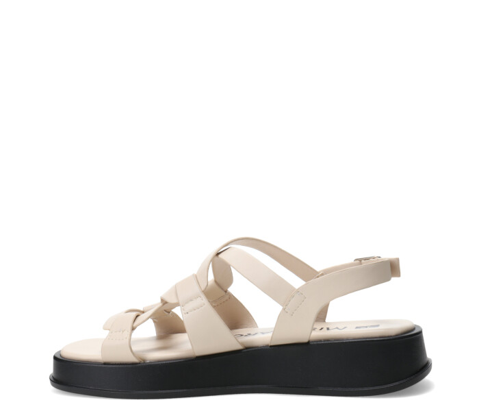 Sandalia SILES con tiras cruzadas Beige