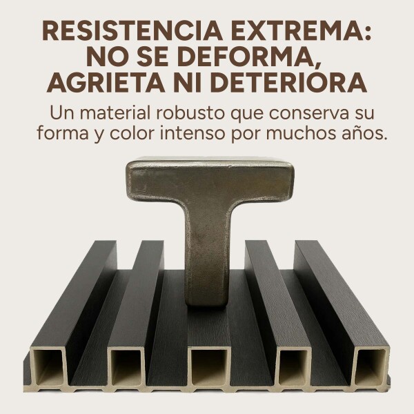 Pack x30 Wpc Simil Madera Wall Panel Lambrin 2.90x16.7 Color Negro