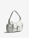 City Cartera Formato Baguette - Blanco Crudo