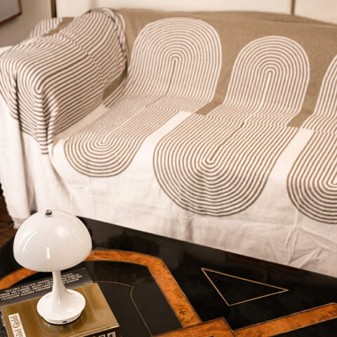 Manta para sillón y cama con diseños semicírculo 180x230cm