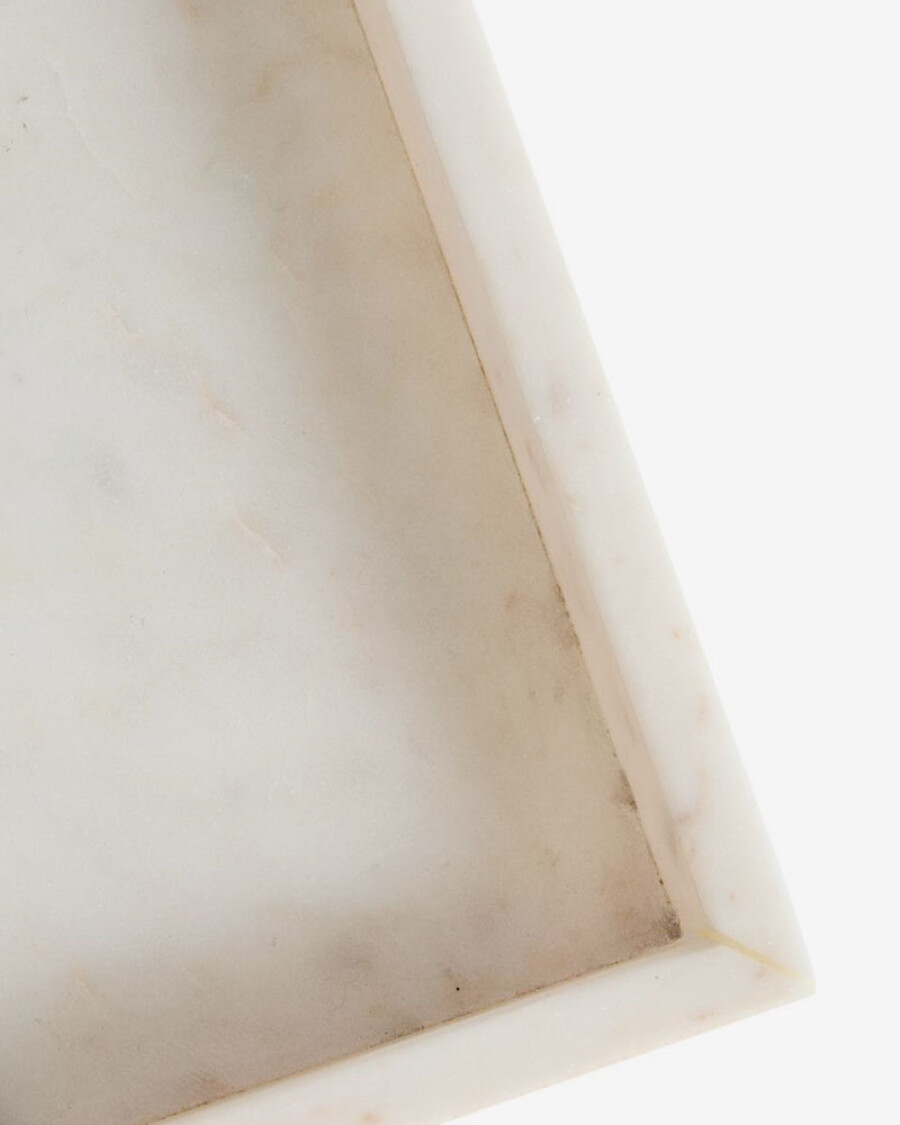 Bandeja Serela de mármol blanco 35 x 35 cm Bandeja Serela de mármol blanco 35 x 35 cm