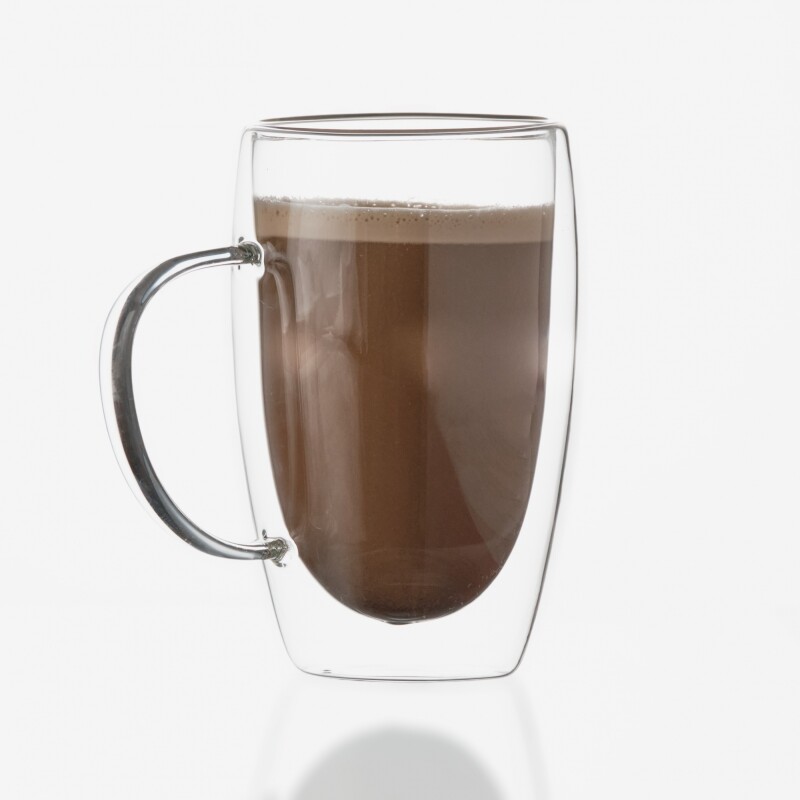 Taza Doble Pared Borosilicato 450ml Sin Color