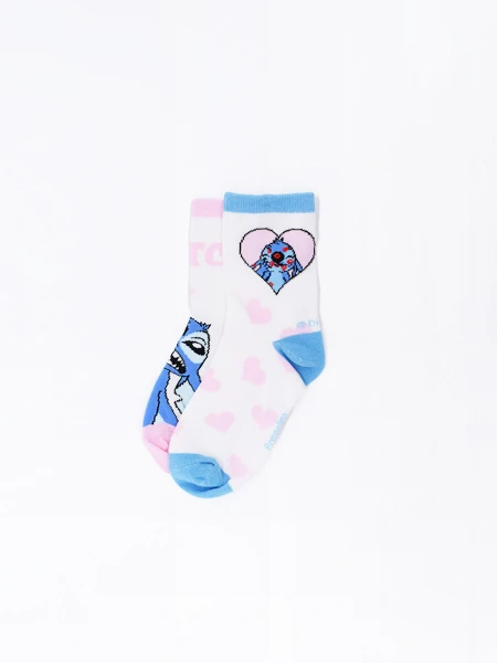 MEDIAS HEARTS STITCH PACK X2 VARIANTE 1