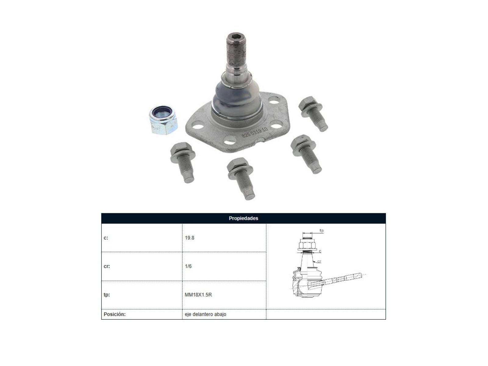 Rotula Del Fiat Ducato, Peug Boxer 93-25 Der/Izq 