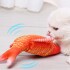 Juguete Gato Pescado Movimiento Interactivo Recargable Usb Variante Color Amarillo y Negro