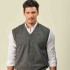 Chaleco Lambswool Escote V Gris