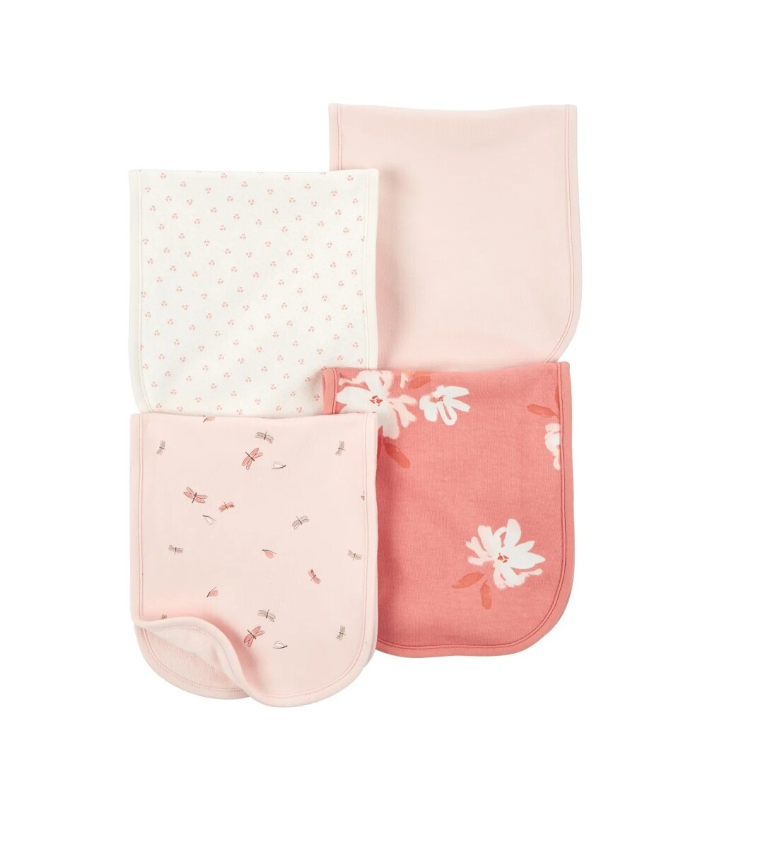 Set provecheros babitas x 4 XL CARTERS - Rosa Salmon Libélula 