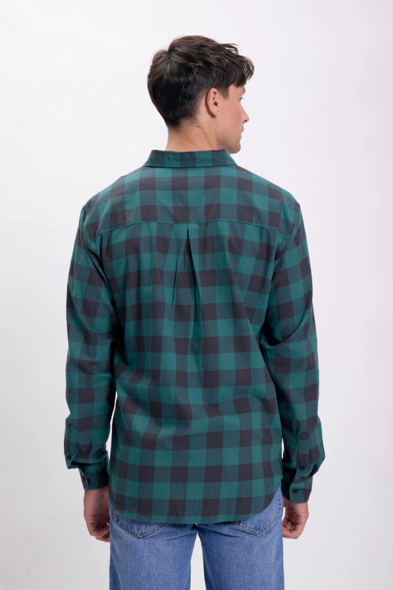 Camisa cuadros Verde Petroleo