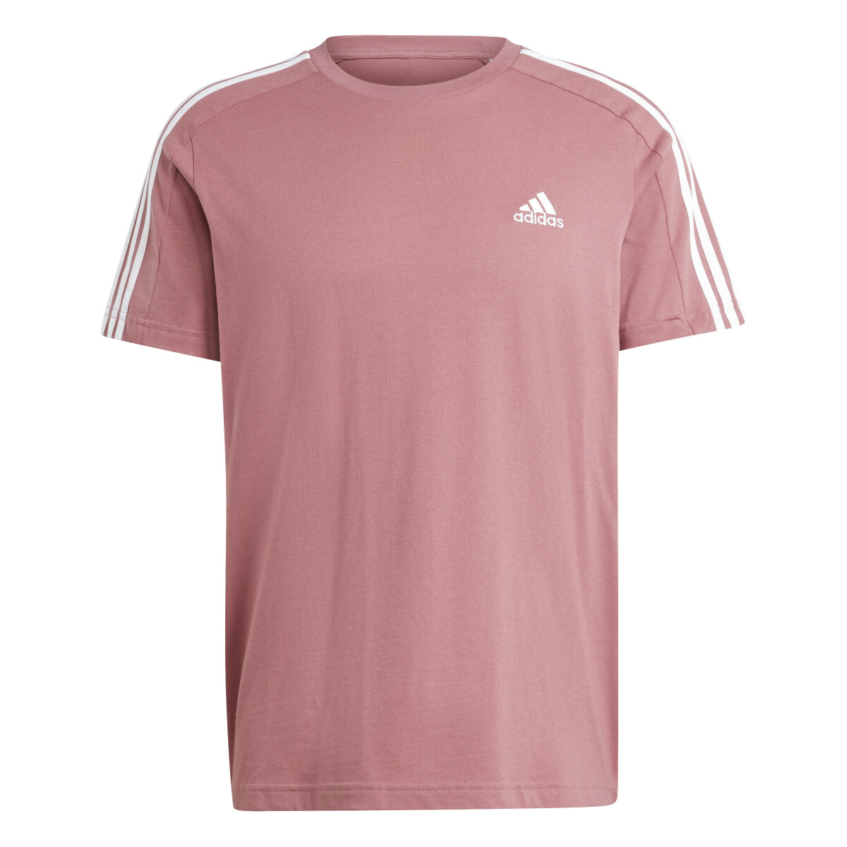 Remera Unisex Adidas Single Jersey 3 - Rosa - Blanco 