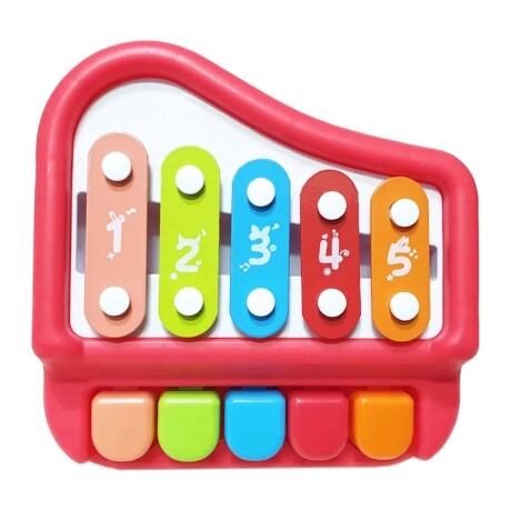Piano Xilofón Musical 5 Notas Juguete Didáctico Bebé Huanger Rojo