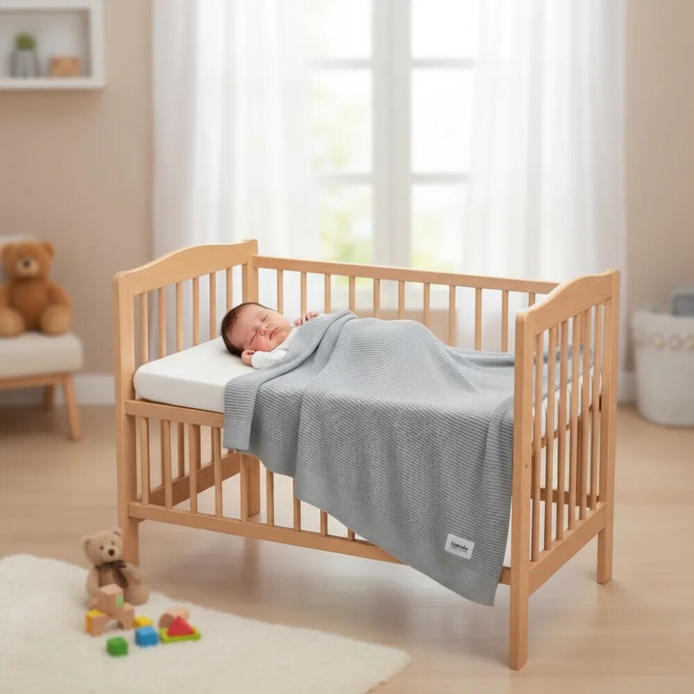 Manta rebozo bambu LIONELO celeste