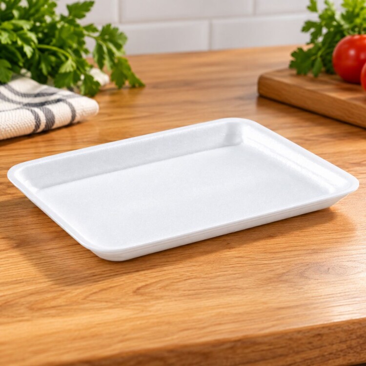 Pack Bandejas Descartables de Espuma 23,5x18x1,8cm x 10und Pack Bandejas Descartables de Espuma 23,5x18x1,8cm x 10und