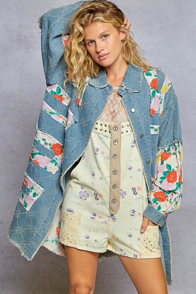 CAMISA FLORES Azul