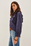 Camisa Sophie Frills Azul Oscuro