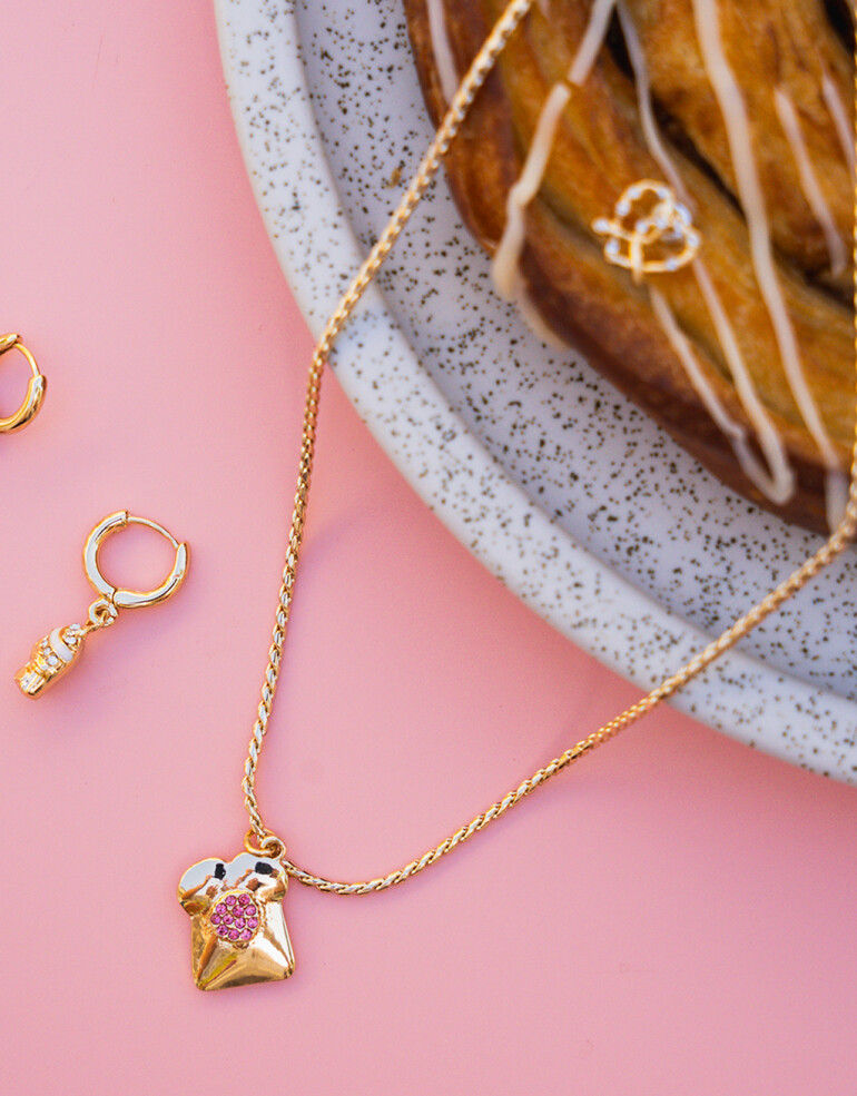 Cadena Corta con Dije Strass Cadena Con Dije Foodie - Dorado