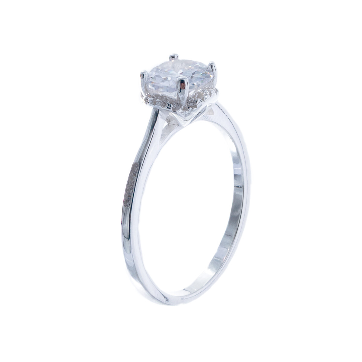 Anillo de plata 925 con circonias, CINTILLO. 