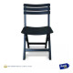 Silla Plegable Simil Madera Jardin Camping Parrilla 35x42x80 Negro