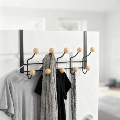 Perchero Para Puerta Organizador Moderno Acero Y Puntas Madera Percha Ropa 10 Ganchos Imback Perchero Para Puerta Organizador Moderno Acero Y Puntas Madera Percha Ropa 10 Ganchos Imback