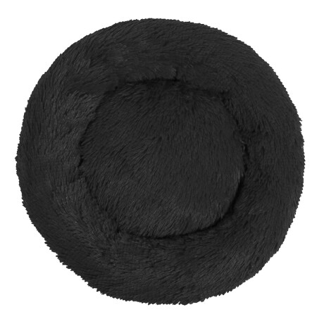 Cama Cucha Puff Redondo 50cm de Felpa p/ Mascotas Perro Gato Gris Oscuro
