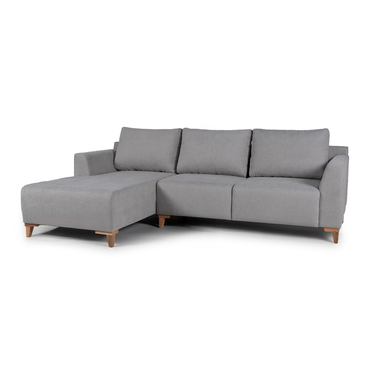 Rinconera Gino - Tela Microfibra - Chaise izquierdo - TC1009 (Plata) 