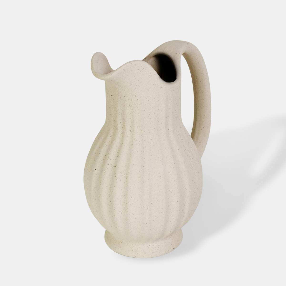 JARRON CERAMICA BEIGE 18.5X14.5X22.5CM 