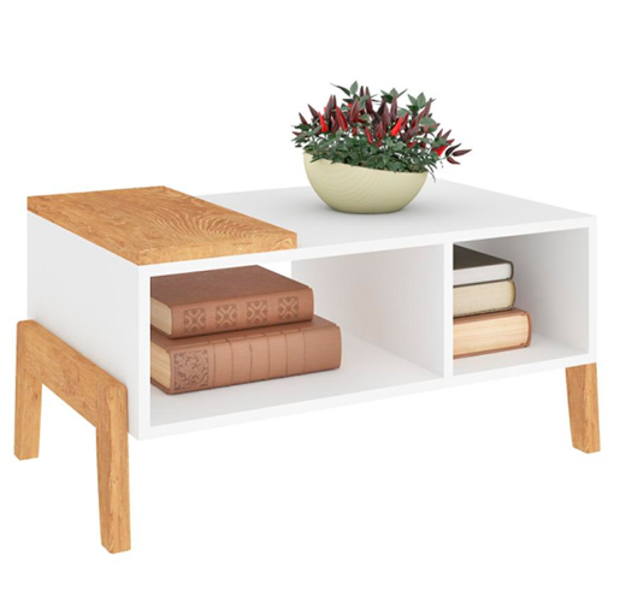 MESA LIVING NAPOLI Centro 1602- 2 Espacios -Combinada - Sin color 