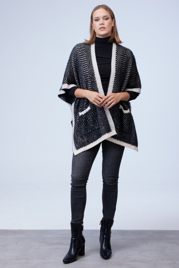 Cardigan Soft NEGRO/CRUDO