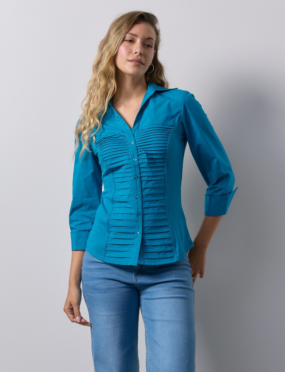 Camisa Tablitas - Petroleo 