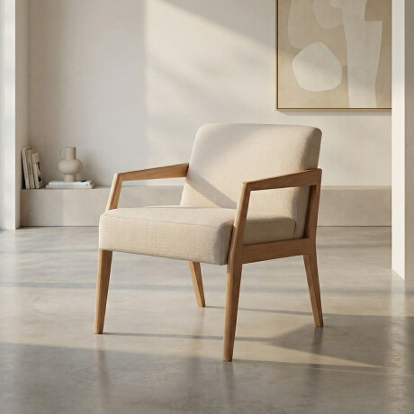 Butaca Zara - Tela Rústica 218-G2 (Cruda)