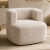 Sillón Puff ComboHome Kumo Redondo Corderito Diseño Premium Blanco 1