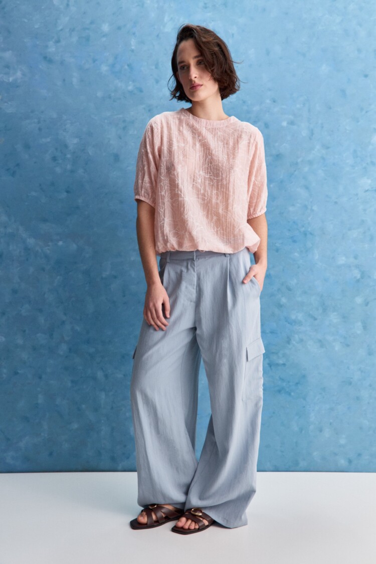 PANTALÓN CARLI Celeste Grisáceo