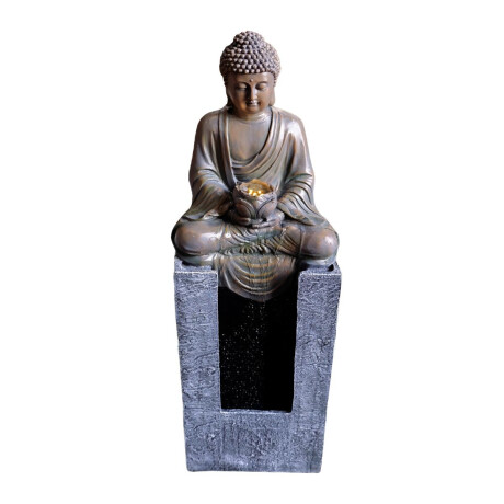 Fuente de agua Buda con pedestal y luz Fuente de agua Buda con pedestal y luz