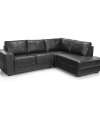 Sillon Lux 3 Cuerpos Negro - Chaise izquierdo
