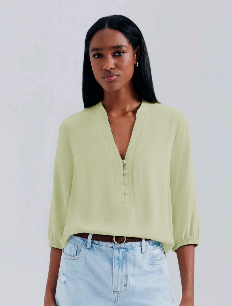 BLUSA MANGA 7/8 VERDE