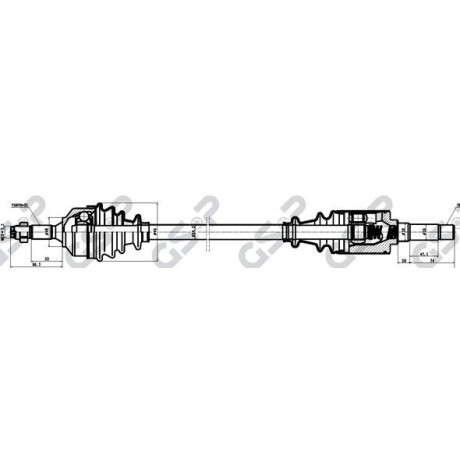 SEMIEJES CITROEN - PEUGEOT C3 1.4N DER. (21-22-841) GSP SEMIEJES CITROEN - PEUGEOT C3 1.4N DER. (21-22-841) GSP