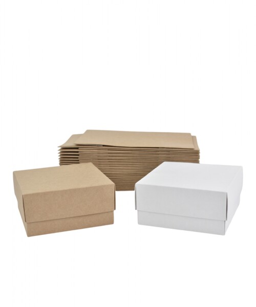 Pack x 20 unid - caja 04 eco 12x12x6 cm. REVERSIBLE BLANCO MADERA