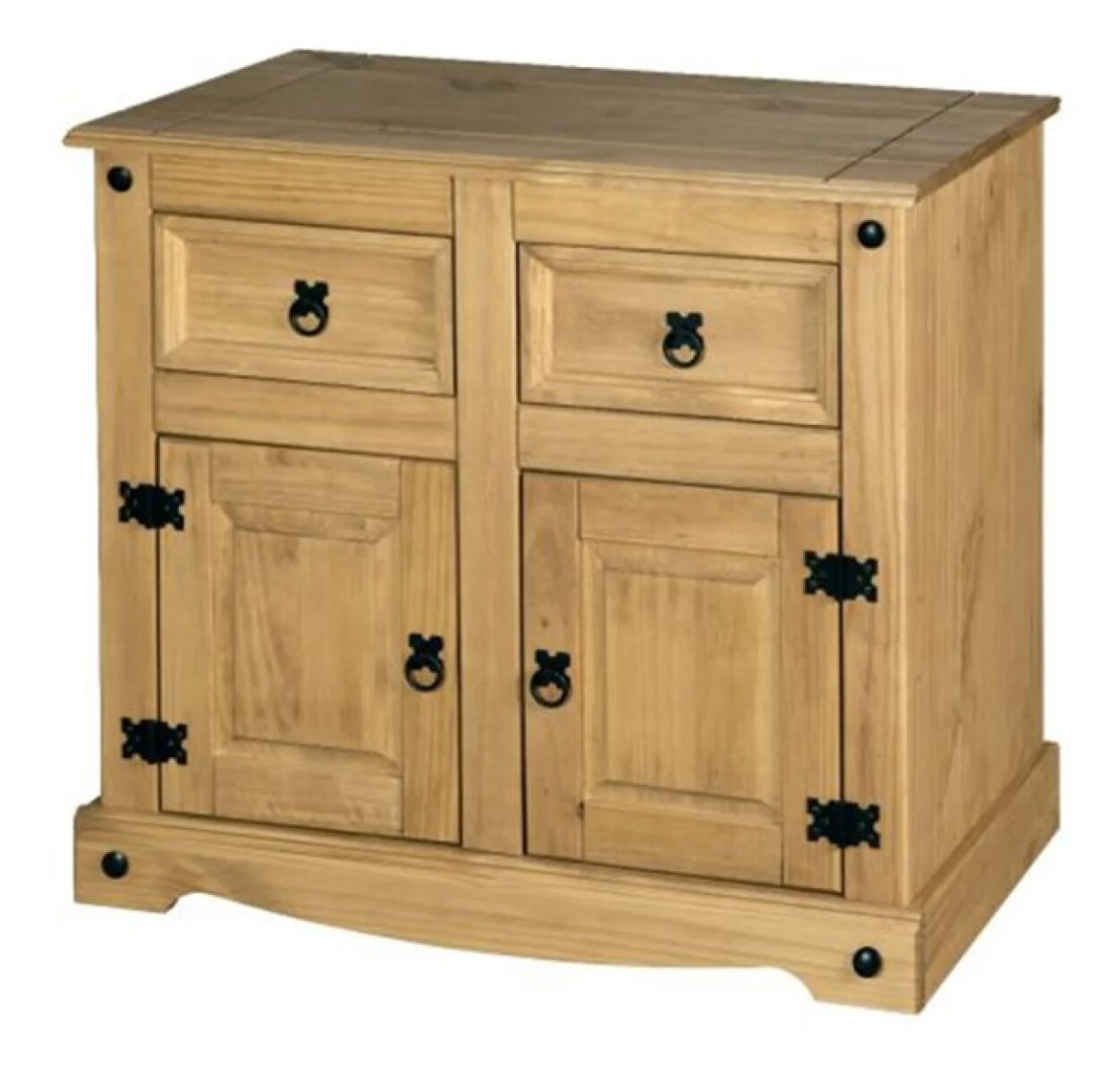Mueble Estilo Mexicano 2 Puertas 2 Cajones Color CERA NATURAL 