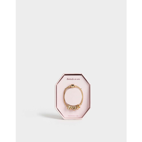 Pulsera Flexible Bañada En Oro Dorado
