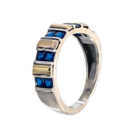 Anillo Plata 925, Double y circonias Anillo Plata 925, Double y circonias