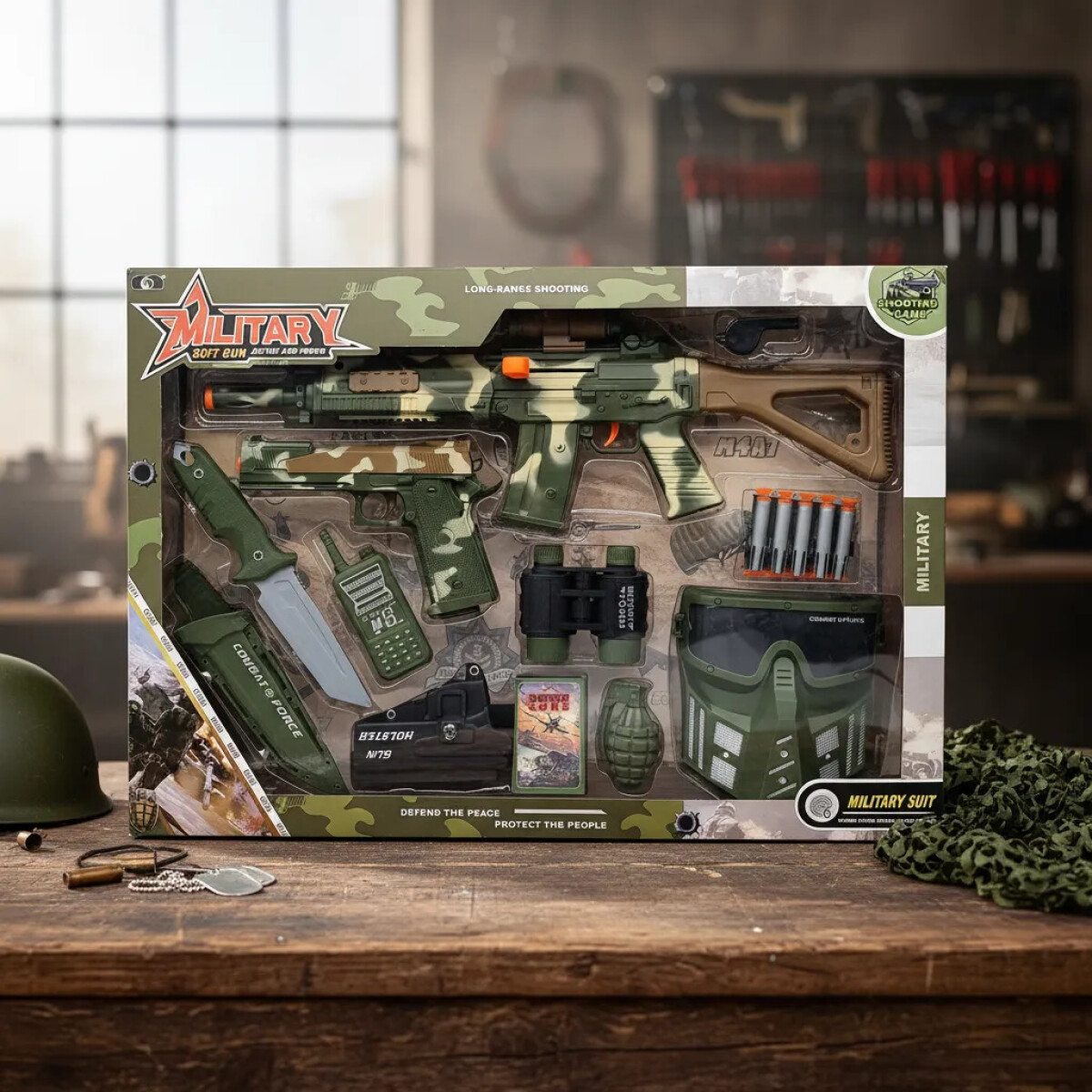 Set de militar con armas y accesorios 