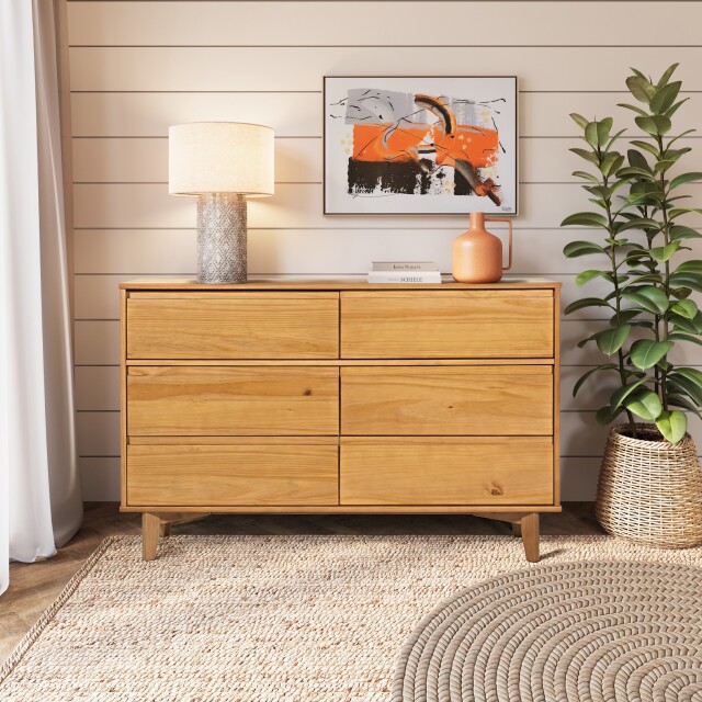 CÓMODA 6 CAJONES MADERA MACIZA DISEÑO MODERNO CÓMODA 6 CAJONES MADERA MACIZA DISEÑO MODERNO