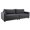 Sofa 4 cuerpos tapizado en tela Pet Friendly gris oscuro Sofa 4 cuerpos tapizado en tela Pet Friendly gris oscuro