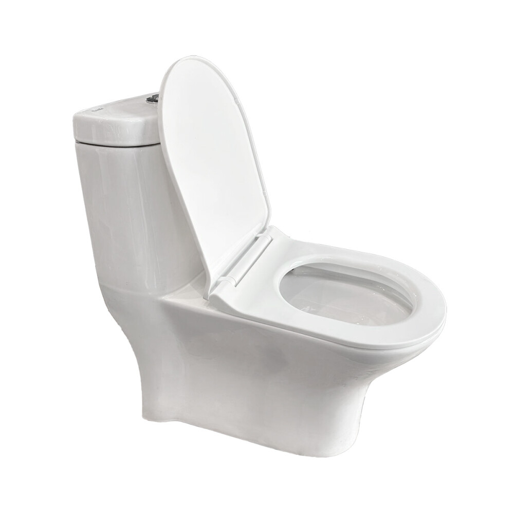 JUEGO DE INODORO CON MOCHILA Y TAPA - MODELO ROLEX 113 REDONDO BLANCO Juego De Inodoro Con Mochila Y Tapa - Modelo Rolex 113 Redondo Blanco